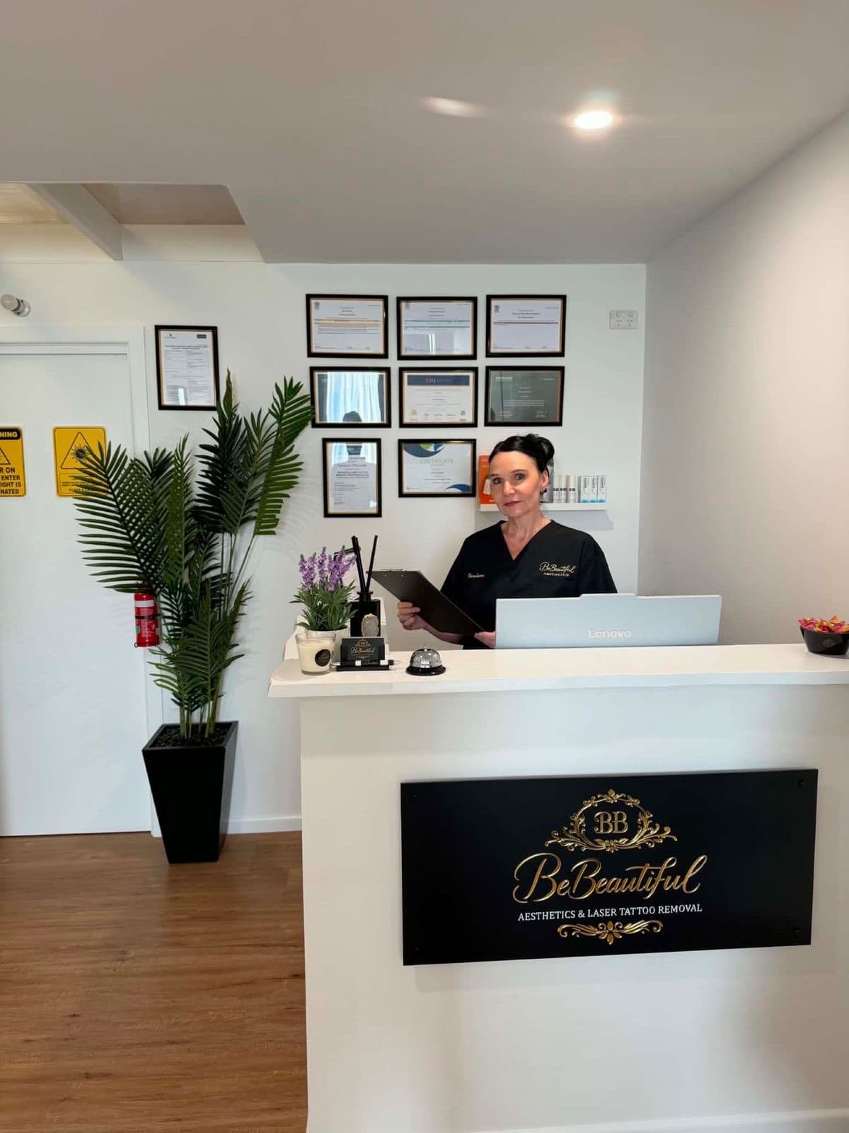 Carolann at the BeBeautiful Aesthetics studio, Brisbane and Gold Coast